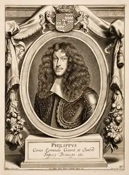 Gravure (1717) naar een schilderij (1656) van Anselmus van Hulle