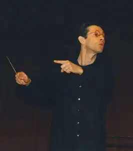 Repetitie met het Slovak Radio Symphony Orchestra in Bratislava, maart 1998