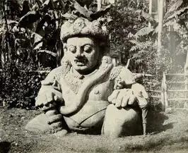 Beeld Rakshasain het tempelcomplex te Singosari bij Malang