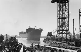 Tewaterlating van de Atlanta in 1951