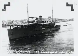 Patrouillevaartuig Arend in de Sint Annabaai te Willemstad