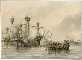 Slag op de Maas, 4 juli 1351 Petrus Johannes Schotel (1808-1865)