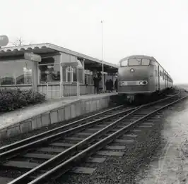Een DE3 bij station Doetinchem West (1966).