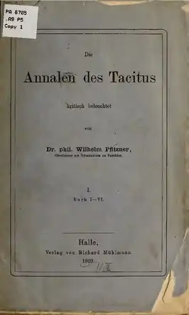 Duitse uitgave van de Annales uit 1869