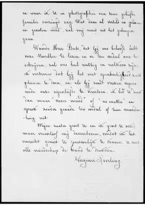Handschrift van Virginie Loveling (1876)
